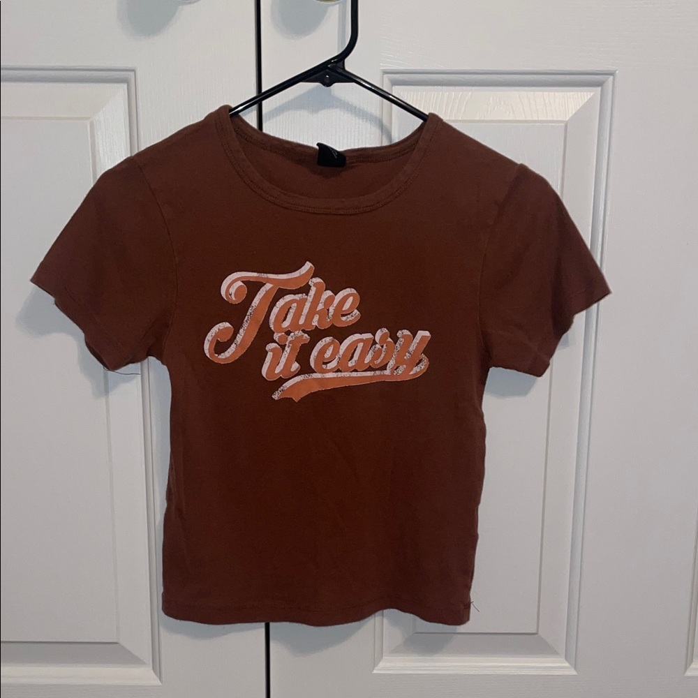 Urban Outfitters Brown 'Take it Easy' Women’s Tee